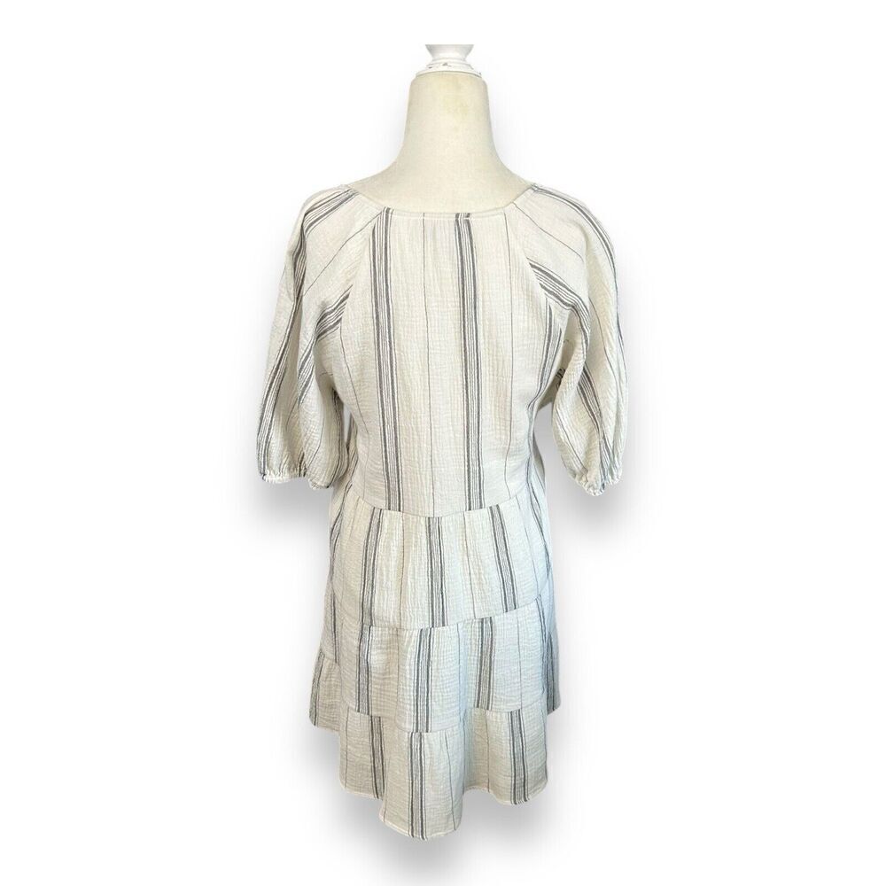 Evereve Alexia Cotton Gauze Tiered Minidress Pockets Size Small - Picture 5 of 13